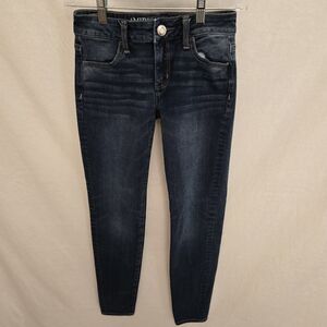 American Eagle Super Super Stretch Size 0 Dark Blue Jean